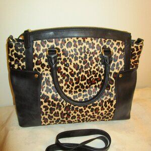 Talbot Leopard Haircalf Satchel